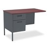 Hon Desk Return, 24" D X 42" W X 29.5" H, Mahogany/Charcoal, Metal HP3236L.N.S